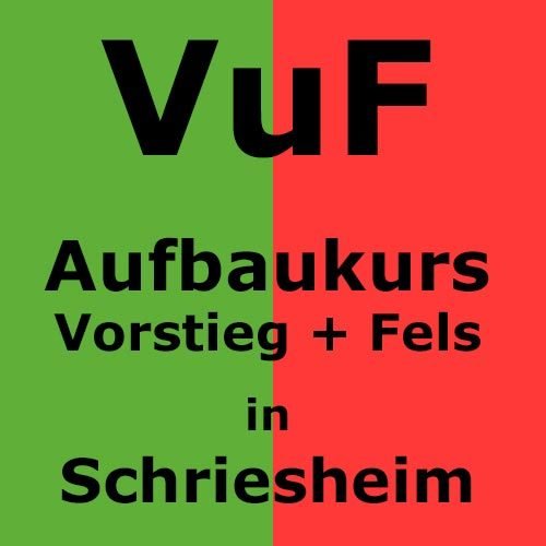 Anzahlung für Aufbaukurs Vorstieg + Fels VuF 117 am 17.03.2024 in Schriesheim