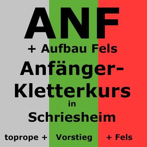 Anzahlung erweiterter Anfänger-Kletterkurs ANF 176b beginnend am 27.04.2024 in Schriesheim